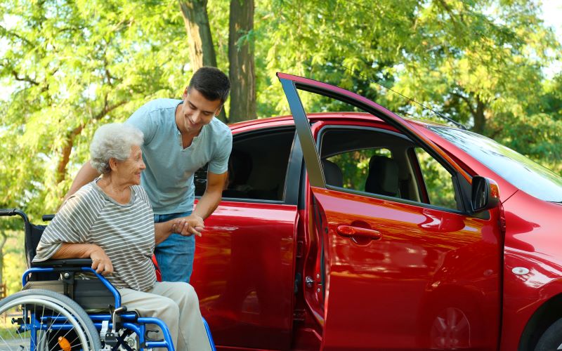 Live-in senior care often includes transportation assistance.